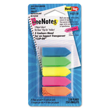 Redi-Tag® Seenotes Transparent-film Arrow Page Flags, Assorted Colors, 50-pad, 5 Pads freeshipping - TVN Wholesale